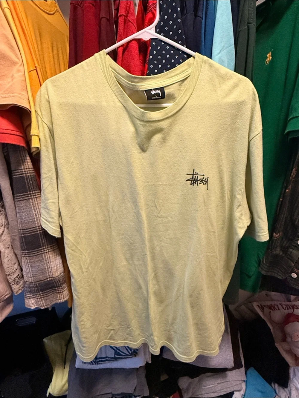 Stussy Light Green Graphic Logo Short Sleeve Tee - Picture 3 of 3
